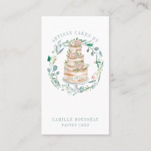 Carte De Visite Pâtisserie Chef boulanger Élégant gâteau