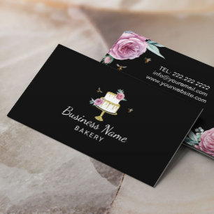 Carte De Visite Pâtisserie Chef Fleur et abeilles au goût du jou