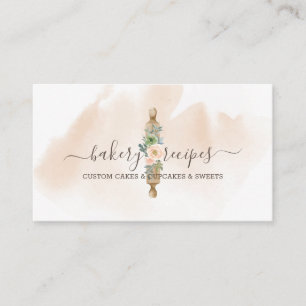 Carte De Visite Pâtisserie Chef Rolling Pin