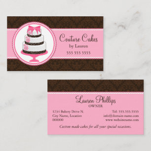 Carte De Visite Pâtisserie Couture Cake