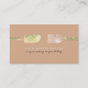 Carte De Visite Pâtisserie cuillère à feuilles d'eucalyptus spatul