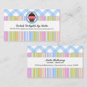 Carte De Visite Pâtisserie Cupcake Colorée