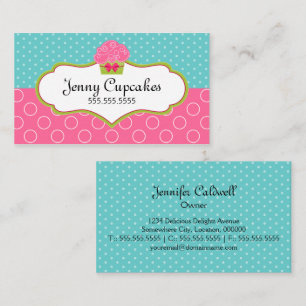 Carte De Visite Pâtisserie Cupcake Fantaisie