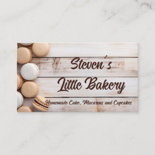 Carte De Visite pâtisserie de macarons de couleur douce