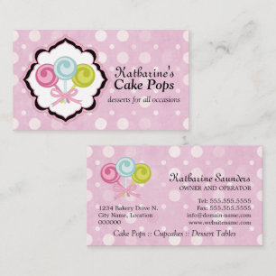 Carte De Visite Pâtisserie de Mignons Cake Pops
