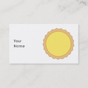 Carte De Visite Pâtisserie de tarte de citron. Jaune ensoleillé