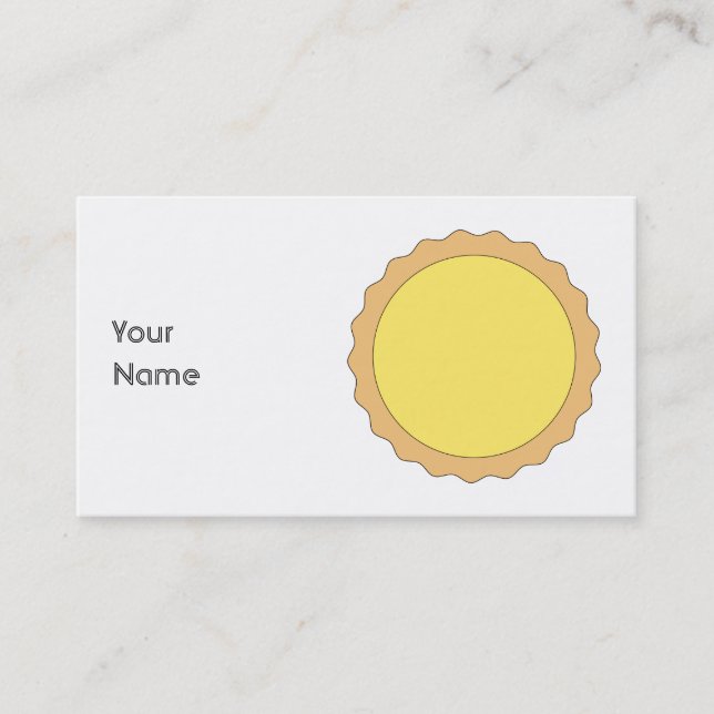 Carte De Visite Pâtisserie de tarte de citron. Jaune ensoleillé (Devant)