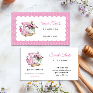 Carte De Visite Pâtisserie Douceurs Rose