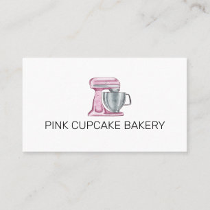 Carte De Visite Pâtisserie Pâtisserie Cupcake Pink Mixer