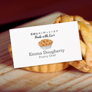 Carte De Visite Pâtissier Boulangerie Logo Tarte Moderne Minimalis