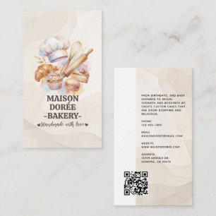 Carte De Visite Pâtissier Boulangerie Pâtisserie Dessert Sucreries