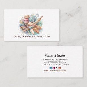 Carte De Visite Pâtissier Boulangerie Pâtisserie Dessert Sucreries