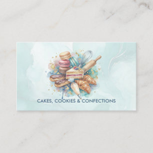 Carte De Visite Pâtissier Boulangerie Pâtissier Dessert Sucreries 