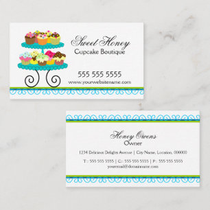 Carte De Visite Pâtissier de Cupcakes Colorés