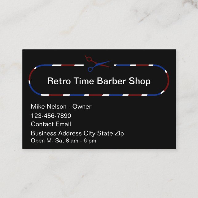 Carte De Visite Patriotic Barber Shop Business Cards  (Devant)