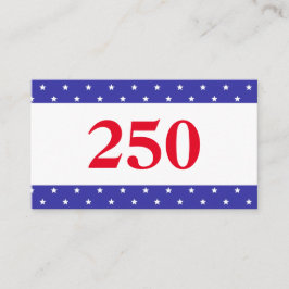 Carte De Visite Patriotic Red White & Blue 250