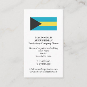 Carte De Visite Patriotique   DRAPEAU BAHAMAS Ajouter   Photo