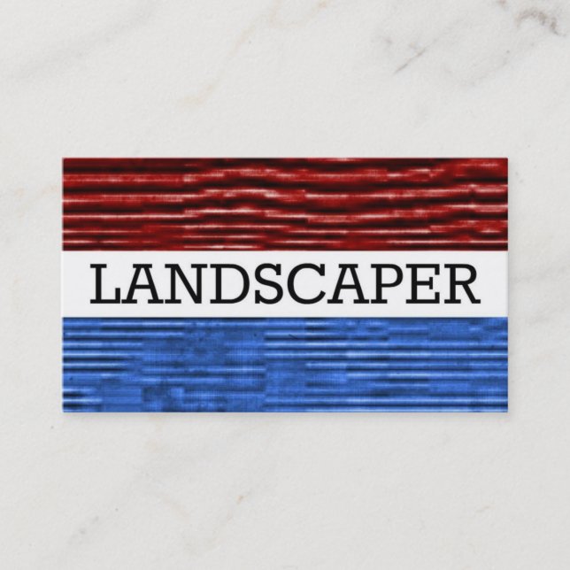 Carte de visite patriotique paysagiste (Devant)