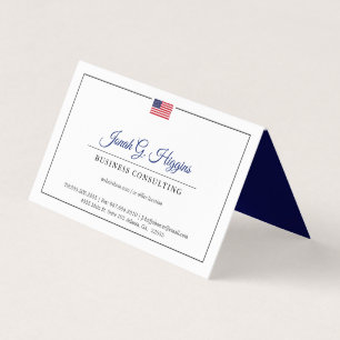 Carte De Visite Patriotique Thème Minimal Style Moderne