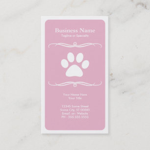 Carte De Visite patte d'animal familier de mod