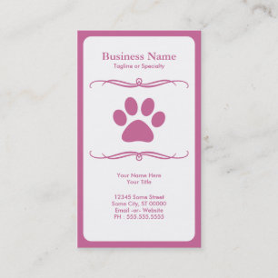 Carte De Visite patte d'animal familier de mod