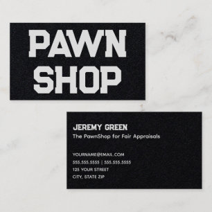 Carte De Visite Pawnshop Pawnbroker
