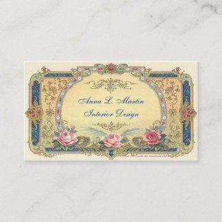 Carte De Visite Pays français vintage et élégant