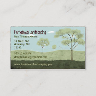 Carte De Visite Paysage d'art populaire   Champs et arbres