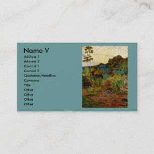 Carte De Visite Paysage de la Martinique de Paul Gauguin (1887)