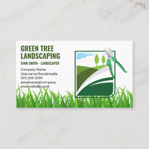 Carte De Visite Paysage   Logo de jardin extérieur
