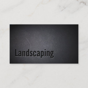 Carte De Visite Paysage Moderne Gras Noir Élégant