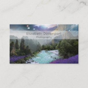 Carte De Visite Paysage naturel magique avec eau de rinçage