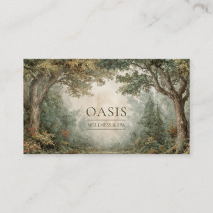 Carte De Visite Paysage Rustique d'Arche de Forêt d'Arbres Anciens