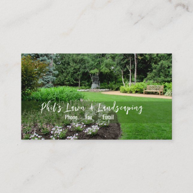 Carte de visite paysager des jardins anglais (Devant)