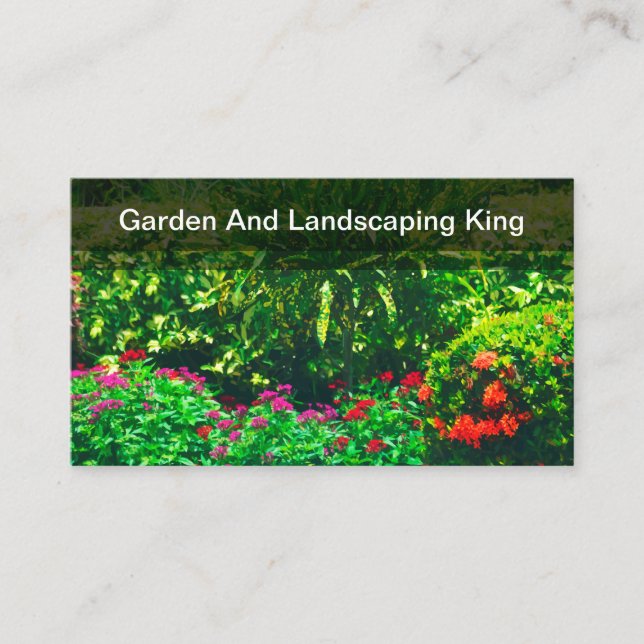 Carte De Visite Paysagiste de pépinière de jardin (Devant)