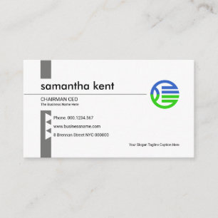 Carte De Visite PDG fondateur de la colonne de ligne minimaliste s