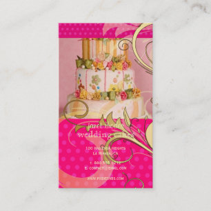 Carte De Visite Peach Mariage Gâteau/boulangerie/pâtisserie