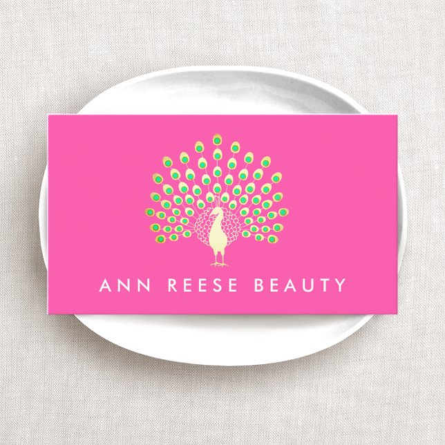 Carte De Visite Peacock Beauté Mode et Divertissement (Créateur téléchargé)