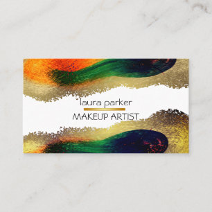 Carte De Visite Peacock Elegant Abstrait Gold Parties scintillant 