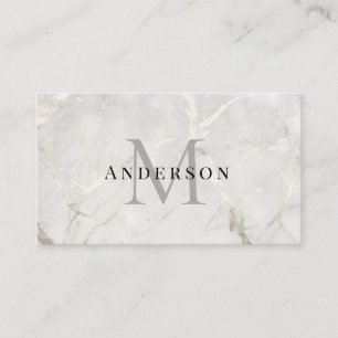 Carte De Visite Pearl Marble Masculine photo qrcode