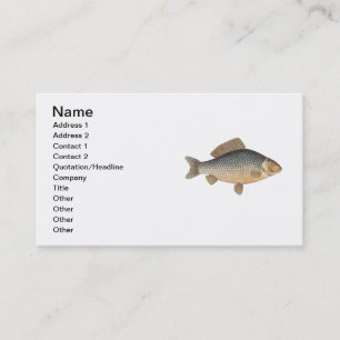 Carte De Visite Pêche à la carpe peinture à l'eau douce
