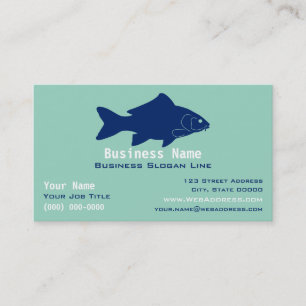 Carte De Visite Pêche à la carpe personnalisée / Pêcheur en eau do