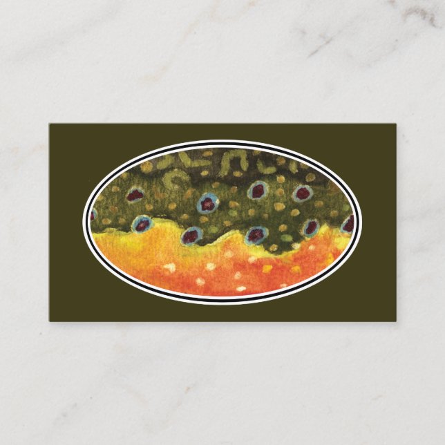 Carte De Visite Pêche à l'omble de fontaine (Devant)