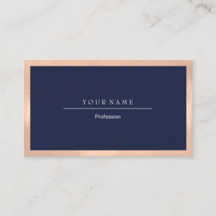 Carte De Visite Pêche bleue de marine en métal professionnel
