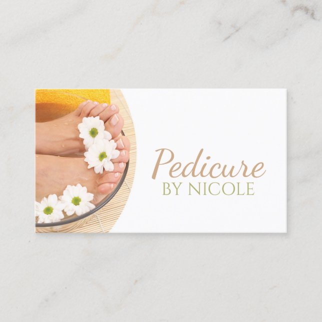 Carte De Visite Pedicure Nail Peducurist Pieds Spa Chamomile (Devant)