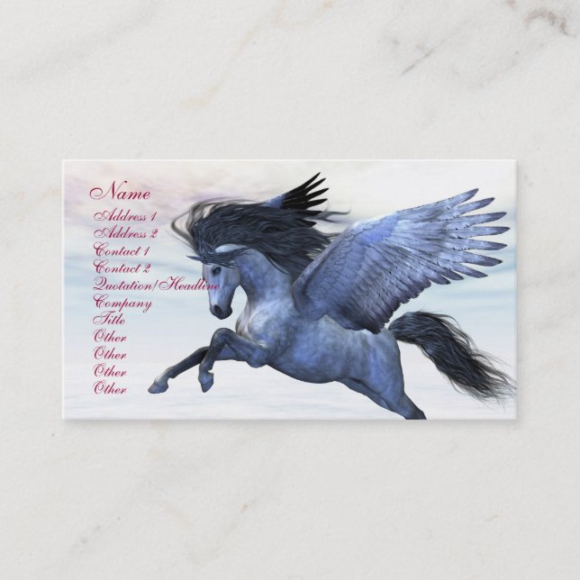 CARTE DE VISITE PEGASUS (Devant)