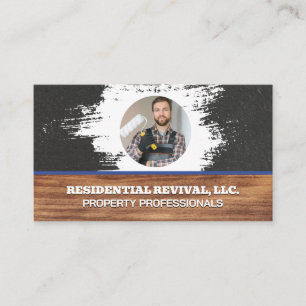 Carte De Visite Peintre avec rouleau de peinture   Tradesman compé