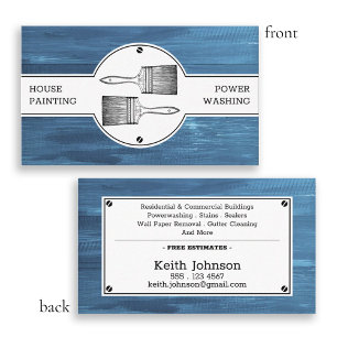 Carte De Visite Peintre de maison Décorateur Entrepreneur professi