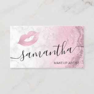 Carte De Visite Peintre de maquillage en marbre de parties scintil