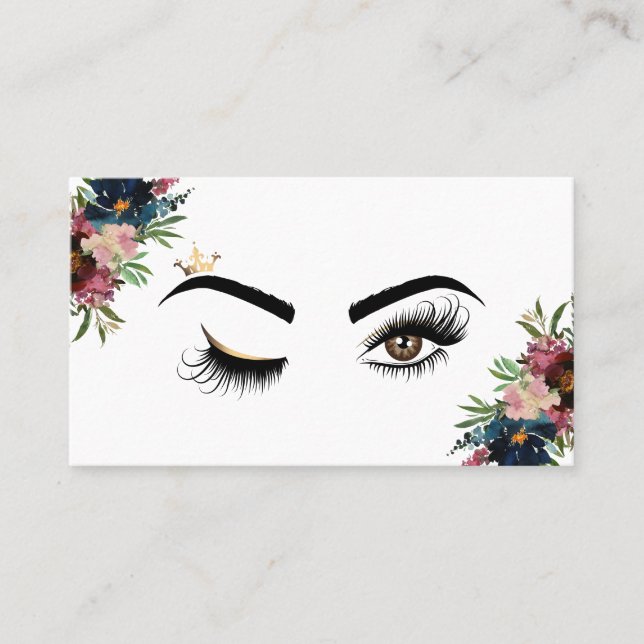 Carte De Visite Peintre de maquillage Wink Eye Beauté Bourgogne Fl (Devant)